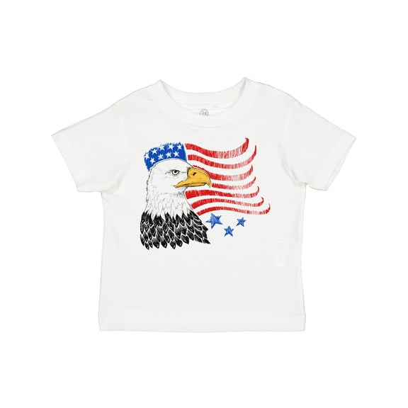 Inktastic American Bald Eagle and Flag Sketch Style Boys or Girls Toddler T-Shirt