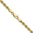 thumbnail image 4 of Diamond2Deal 14K Jaune Gold 3.3 mm Chaîne en Corde Régulière Necklace for Women 18, 4 of 7