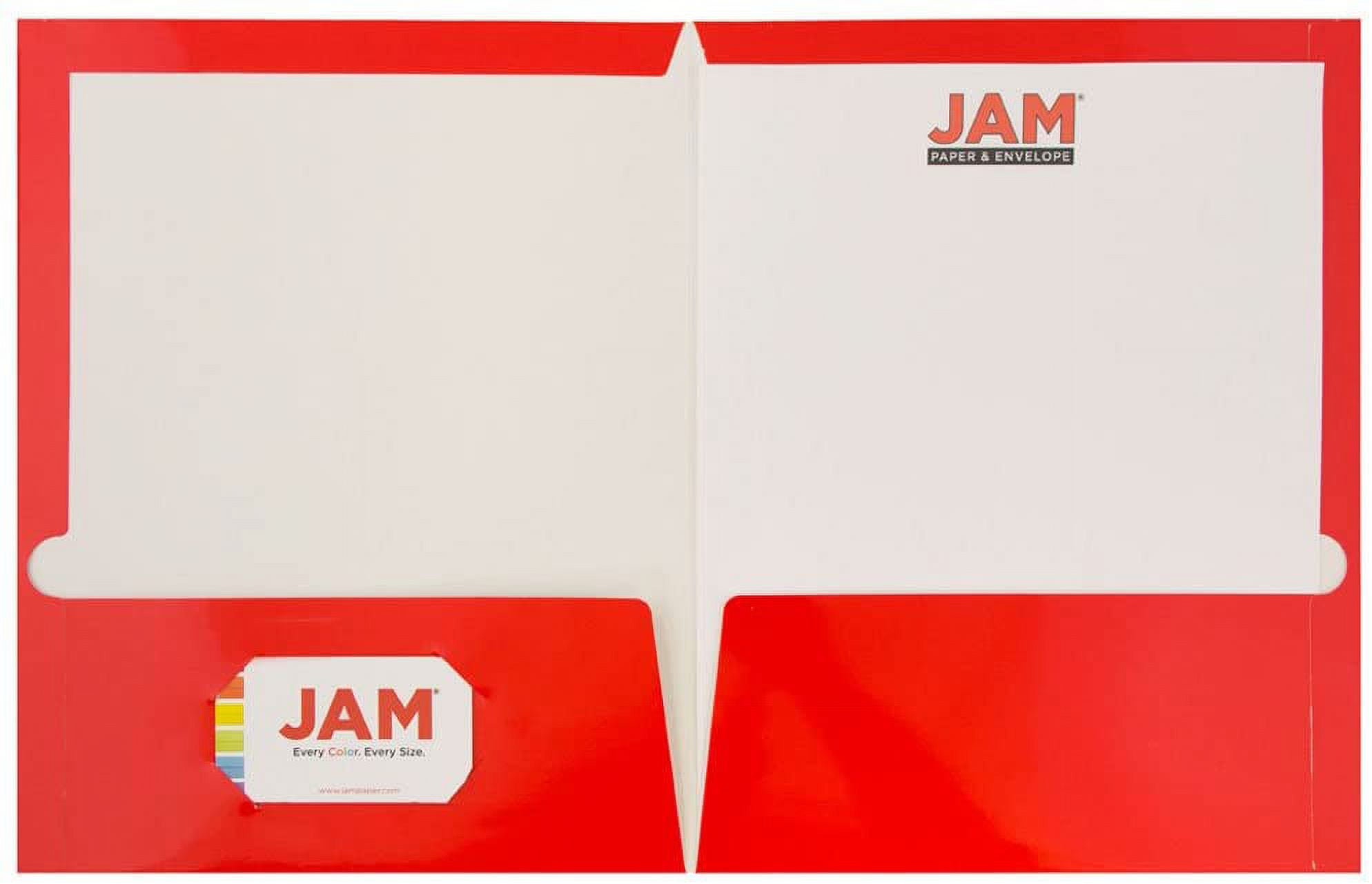 JAM School Assortment, Green, 7/Pack, 4 Glossy Folders, (2) 3/4 Inch Binders & 1 Green Journal