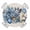 Light Beige, variant on Solid Dark Blue Round Tablecloth for 36-44 Inch Tables, Fitted Table Cover with Elastic Edge, Minimalism Abstract Denim Texture Waterproof Outdoor Table Cloth Protector for Patio Garden Dinner Picnic