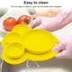thumbnail image 4 of Inteprter de cena para niños, alimentación de silicona, frutas, dividido, cuenco, forma de pata, vajilla de alimentación, juguete para Mostrada Amarillo Inteprter HA003350-06, 4 of 6