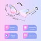 thumbnail image 2 of Gafas de sol de moda con forma de mariposa sin montura para mujer, gafas con marco de metal vintage y protección UV, 2 of 7