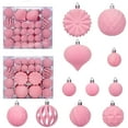 thumbnail image 4 of HomeDM 48PCS Velvet Christmas Balls Ornaments Pink Flocked Balls Christmas Tree Decorations Shatterproof Hanging Pendant for Xmas Tree Holiday Home Decor, 4 of 8
