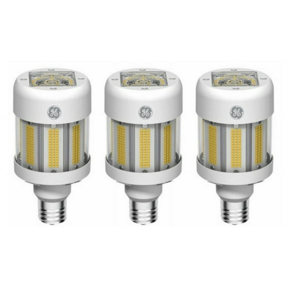 (case of 3) GE 88107 LED Omni-Directional Corn Cob, replaces 175 watt HID, Ballast Compatible Type A Plug and Play, 5000K Daylight, 8800 lumens, EX39 Base LED Light Bulb