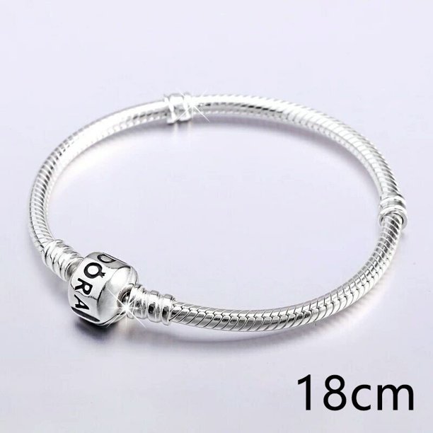 Pulsera Clásica Base Pandora Plata 925 Pulseras (Sin caja) Gao Jiahui unisex