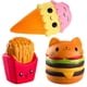 thumbnail image 1 of Lindos juguetes blandos y esponjosos kawaii de simulación de hamburguesas, papas fritas, helados, juguete de crecimiento lento para niños y adultos, alivia el estrés y la ansiedad, decoración., 1 of 4