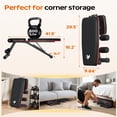 thumbnail image 6 of FASTES Adjustable Weight Bench for Home Gym, 8 Positions Foldable Weight Bench with Resistance Bands 600lbs Home Workout Bench for Home Gym Strength Training, 6 of 8