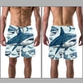 thumbnail image 3 of luoweisi Men's Beach Shorts Quick Dry Swim Trunks with Mesh Lining Shark M, 3 of 5