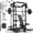 Power Cage/Black-Home Package/(10+25)x2LB, variant on Mikolo Power Cage, Squat Rack With Dual Pulley Cable Crossover System, Multifunction Free Weight Home Package Workout Machine and (10+25)x2lb Weight Plates