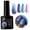 F, variant on Mood Color Changing Gel Nail Polish - Shimmer Glitter Mood Nail Polish, Thermal Color Change Gel, Soak off Glitter Gel Polish, Ombre Nail Art Kit, Christmas Valentine Birthday Gift Makeup Organizers