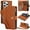 Brown, variant on Phone Case for Apple iPhone 15 Pro Max, Premium iPhone 15 Pro Max Case with Wallet, Card Holder, Coin Zipper Pocket Shockproof Flip Cover Stand with Wrist Strap & Detachable Shoulder Strap,Brown
