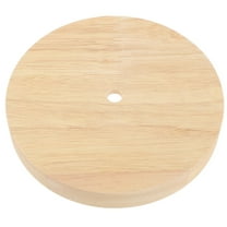 IBASETOY Khaki Solid Wood Table Lamp Base Round Wooden Stand for Desk Display