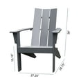 thumbnail image 6 of Mainstays Wood Outdoor Modern Adirondack Chair, Grey Color, 6 of 9