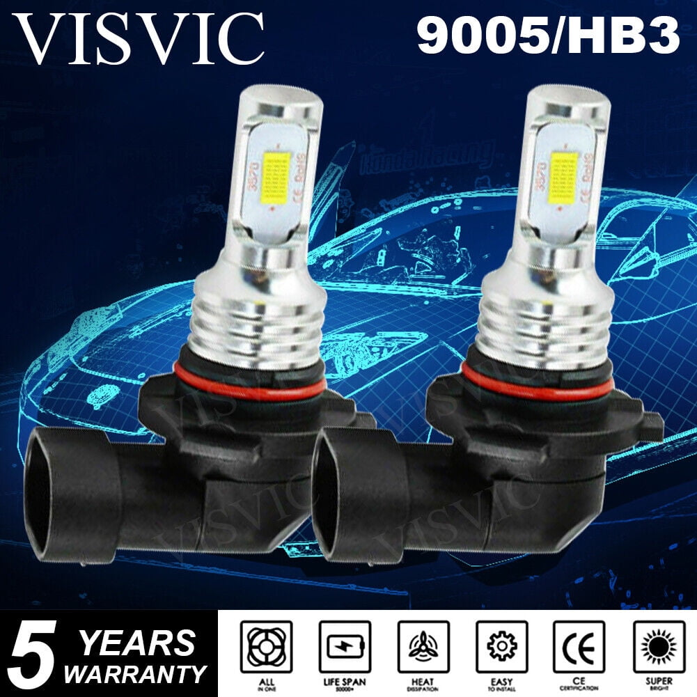 2pc 100W 9005 LED Headlight Bulb 6000K For Honda Foreman Rubicon 500