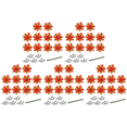 thumbnail image 1 of Cabezas de purpurina de flores de 14 cm con clip y tallo para decoración de árbol de Navidad () rojo 10 piezas, 1 of 2