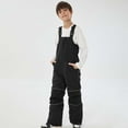 thumbnail image 5 of HUAXUN-Kids Insulated Snow Bib Pants - Waterproof Windproof Ski Overalls for Girls and Boys, Thermal Snow Pants for Skiing, Snowboarding & Outdoor Winter Play kids snow pants(Black,8-9Years), 5 of 5