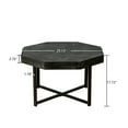 thumbnail image 3 of Toauuo 30'' Octagonal Vintage Patchwork Coffee Table - Farmhouse Wood Top with Cross Metal Legs, 3 of 14