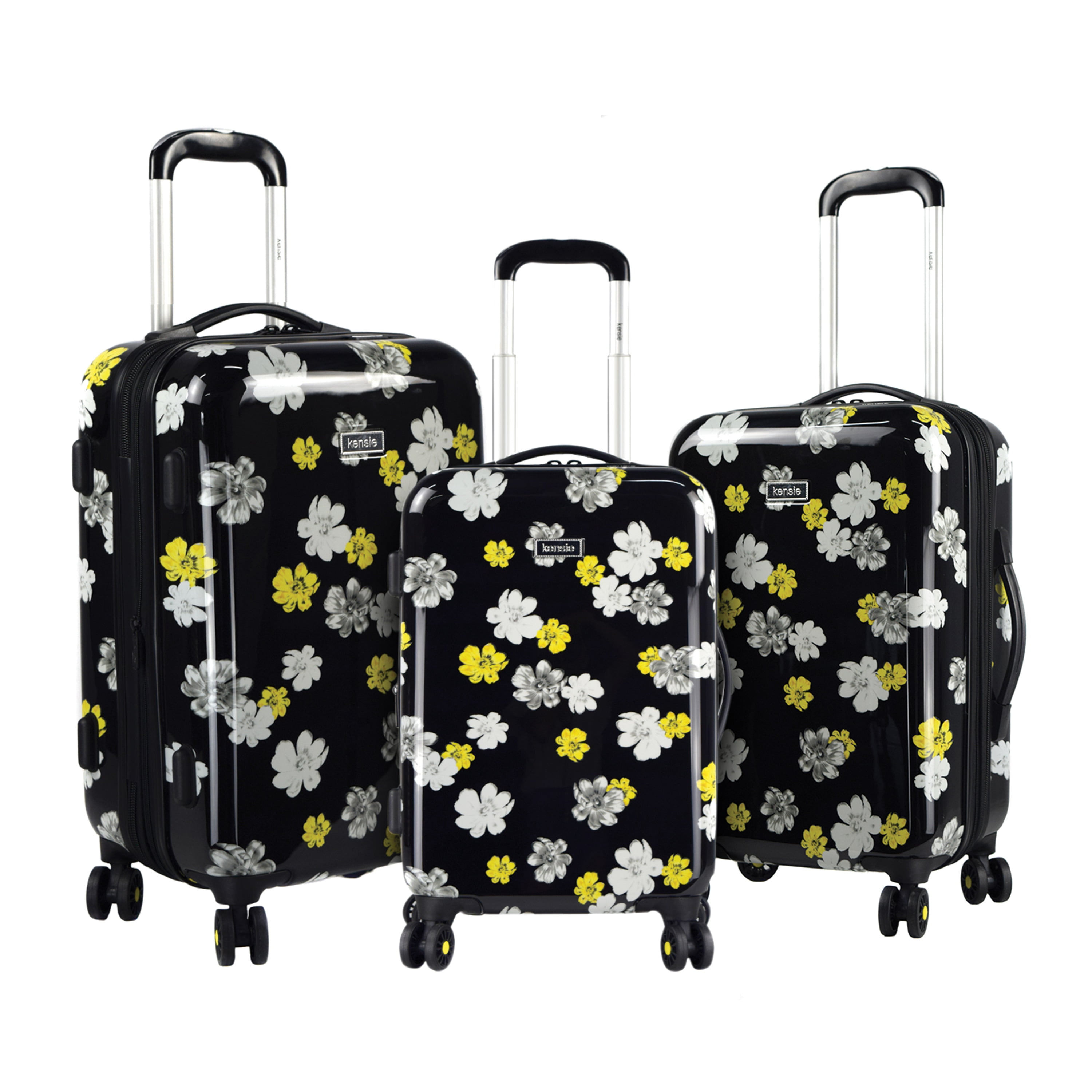 Kensie 3-Piece Hardside Expandable Dual-Spinner Luggage Collection ...