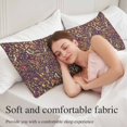 thumbnail image 5 of Botanical Birds Long Body Pillow Covers, Art Abstract Leaves Purple Soft Breathable Throw Pillow Cases with Invisible Zipper, Decorative Pillowcase Pillows Protectors for Sofa Bed Couch 20"x60", 5 of 9