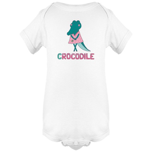 Adorable Crocodile Cartoon Bodysuit Infant -Image by Shutterstock, Newborn