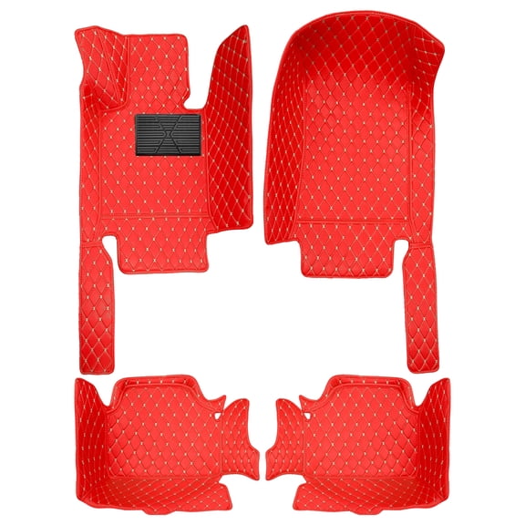 Tuqiang Floor Mats Lexus RC F 2015-2019 Automotive Foot Rest Systems with Quality Leather Covering Protection Red