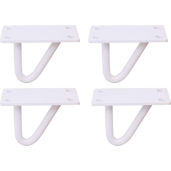 4 x 2 1/2'' Hairpin Legs DIY Industrial Strength Century Modern Table Legs,Cabinet Legs,Set of 4 (White)