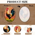thumbnail image 3 of Farmhouse Canvas Wall Art Colorful Rooster Vibrant Feathers Artistic Painting Style Oval Framed Canvas Prints Vintage Wall Hanging Decor for Home Decorations 8.6"x11.4", 3 of 7