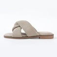 thumbnail image 2 of Roxoni Velvet Piping Flat Sandals for Women - Stylish Studs Around Outsole. Comfortable, Dressy Footware for Summer Ideal for Work, Travel, Shopping, 2 of 8