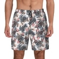 thumbnail image 2 of Picia Turtle pattern Mens Swim Trunks with Compression Liner Stretch Beach Shorts Quick Dry with Zipper Pockets No-Chafing Board Shorts-X-Large, 2 of 9
