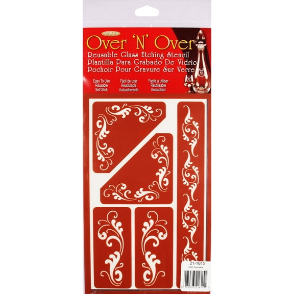 Over 'N' Over Reusable Stencils 5"X8"-Fleur De Lis
