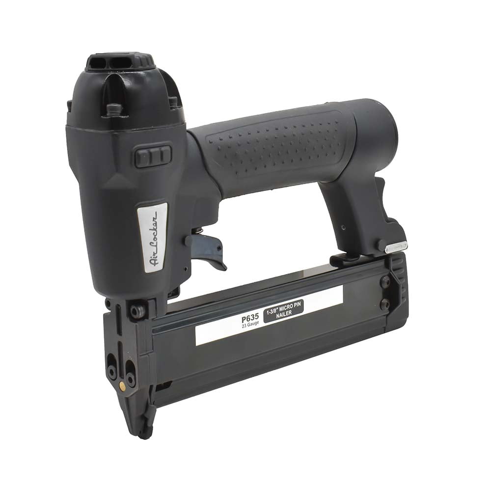 Air Locker P635-CO2K 23 Gauge 1-3/8 Inch Headless Micro Pin Nailer with Co2 Regulator, Cylinder, Hose & Coupler Kit