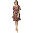 thumbnail image 2 of Bimba Women Short Polyester Button-Down Kaftan Beach Coverup Drawstring Caftan, 2 of 8