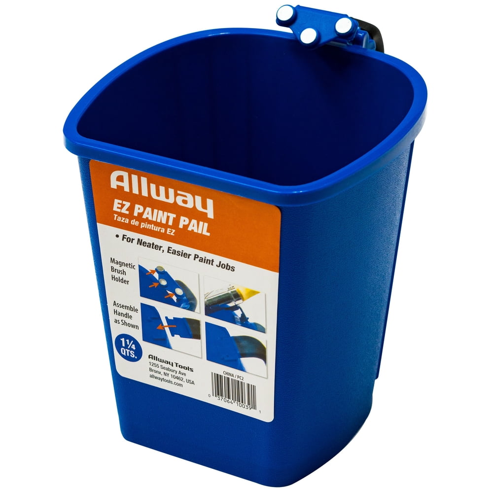 Allway EZ Paint Pail with SoftGrip Handle, Blue, 1.25 Quart Walmart