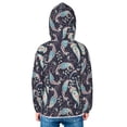 thumbnail image 4 of Kids Zip Up Hoodie for Boys Girls Toddler - Pink Blue Black Paisley Lightweight Long Sleeve 2T Boys Girl Clothes, Sun Protection Windproof Jackets Hoodie Sweatshirt, 4 of 7