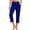 Blue, variant on Casual Yoga Pants Women With Pockets For Wide Leg Cargo Gym Workout High Waisted Leggings Yoga Pants