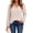 Beige, variant on Women's V Neck Ribbed Knit Long Sleeve Tops Casual Bishop Sleeve Pullover Shirts for Fall Daily Wear