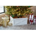 thumbnail image 4 of BIRDROCK HOME 4 Panel Christmas Tree Base Box Skirt - White, 4 of 9