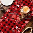 thumbnail image 3 of Valentine's Day Birds Table Runner 36 Inches, Love Branches Red Black Buffalo Plaid Bed Runner Dresser Scarves Tabletop for Indoor Outdoor Parties/Ceremony/Banquet, 13"x 36", 3 of 8