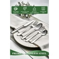 thumbnail image 3 of 40 Piece Silverware Set for 8, Stainless Steel Flatware Set, Cutlery Sets with Mirror Finish, Dishwasher Safe, Modern Kitchen Forks, Spoons, Knives, Eating Utensil Sets, 3 of 6