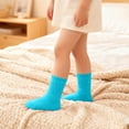 thumbnail image 2 of Posijego Kids Socks for Boys Girls Cotton Crew Socks School Uniform Socks Breathable Athletic Running Socks 1-8 Years, 2 of 9