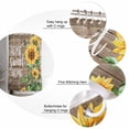 thumbnail image 5 of Shower Curtain Bathroom Set Farm Watercolor Sunflower Bee Waterproof Fabric Shower Curtains with Grommets&Hooks Retro Brown Wood Board Privacy Bath Curtain for Bathtub 60x72in, 5 of 7