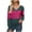 Hot Pink#1, variant on Black*Friday Discounted Items under $5 GaThRRgYP Long Sleeve Tops for Women,Women's Color Blocked Printed V-neck Regular Sleeve Long Sleeved Decorative Casual Pullover Winter T-shirt Top Hot Pink S