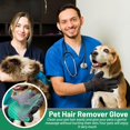 thumbnail image 6 of Upgrade Pet Grooming Gloves, Grooming Gloves for Dogs, Cats, Rabbits & Horses with Long and Short Hair, Efficient Pets Hair Remover Mittens - 1 Pair (Green), 6 of 13