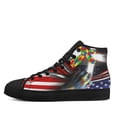 thumbnail image 3 of Autism Awareness Cross High Top Canvas Shoes Sneakers Black Size 4.5, 3 of 7