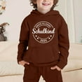 thumbnail image 2 of Tisuna Little Boys 2 Pieces Outfit Letter Print Long Sleeve Hooded Tracksuit Fashion Casual Spring Autumn Child Sport Wear Set Coffee Size 7-8 Years, 2 of 4