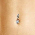 thumbnail image 6 of Ayyufe Women Belly Button Rings Round Cubic Zirconia Barbell Stud Body Piercing Belly Navel Ring for Women Body Piercing, 6 of 6