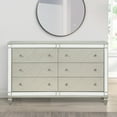 thumbnail image 7 of Dresser with 6 Drawers and Circular Decorative Pattern Silver, 7 of 7
