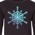 thumbnail image 4 of Inktastic Christmas Blue Ice Snowflake Long Sleeve Youth T-Shirt, 4 of 5