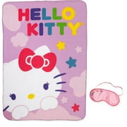 Hello Kitty Fleece Throw and Satin Eyemask
