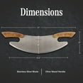thumbnail image 6 of Classic Cuisine 17” Stainless Steel Pizza Cutter Rocker Blade with Olivewood Handles, 6 of 6